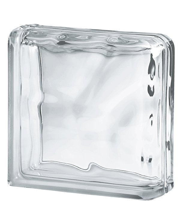 Terminal Doble Bloque de Vidrio Clear 19x19x8 Double End Wave - 1