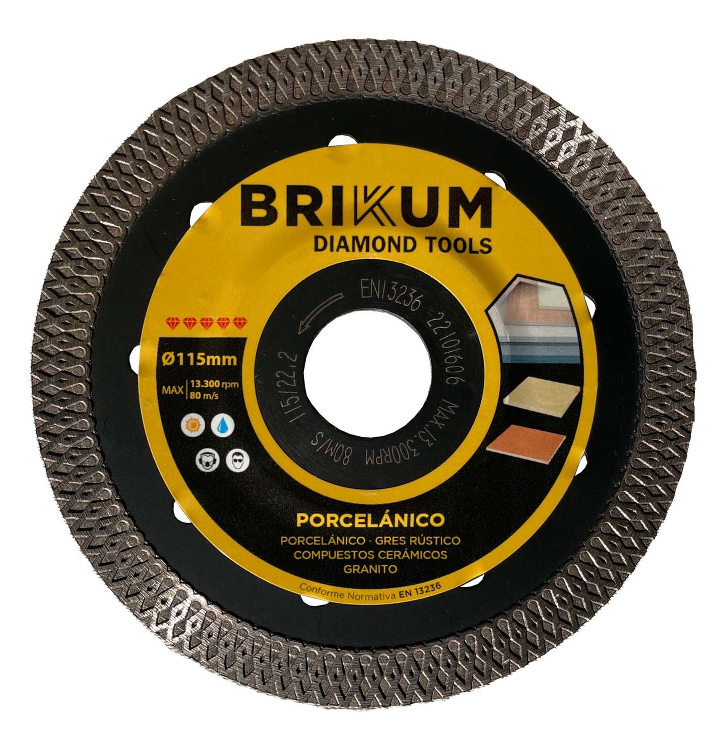 Disco Diamante Gres Porcelanico 115mm Turbo corte fino - 1