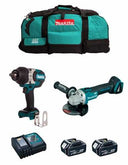 Kit Makita Schlagschrauber DTW700 + Mini-Schleifmaschine DGA504 + 2bat 5Ah + Ladegerät + Tasche LTX600 DLX2700BL2