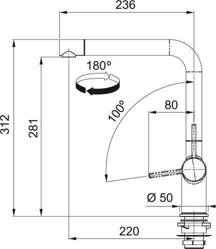 Grifo cocina Active Plus Swivel Cromo Franke - 5
