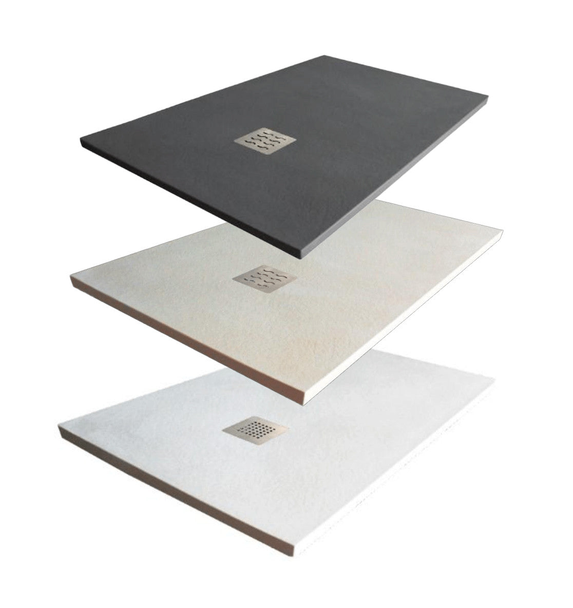 Plato de ducha Premium Textura pizarra natural con Sumidero 70x100cm - 1