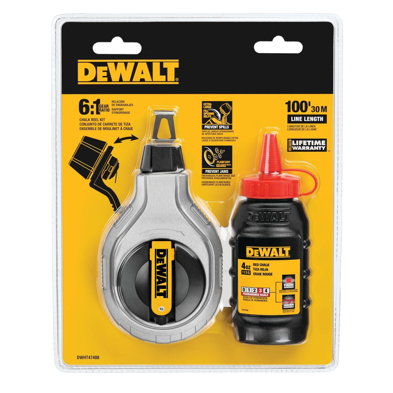 Dewalt DWHT47408-0 roter Kreidelinienmarker 30 m