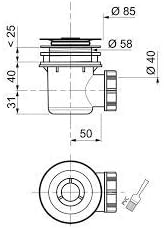 Wirquin Tourbillonventil für Duschwanne Durchmesser 60 30719485
