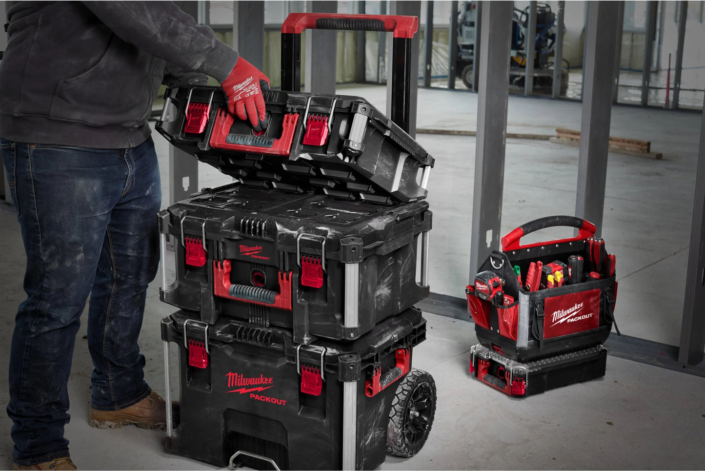 PACKOUT Milwaukee Werkzeugkoffer 3-teilig