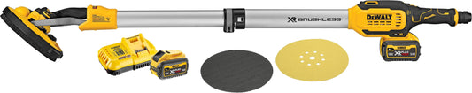 XR 18V Teleskop-Bürstenloser Pladur-Giraffenschleifer mit 2 6,0-Ah-Dewalt-DCE800T2-Batterien