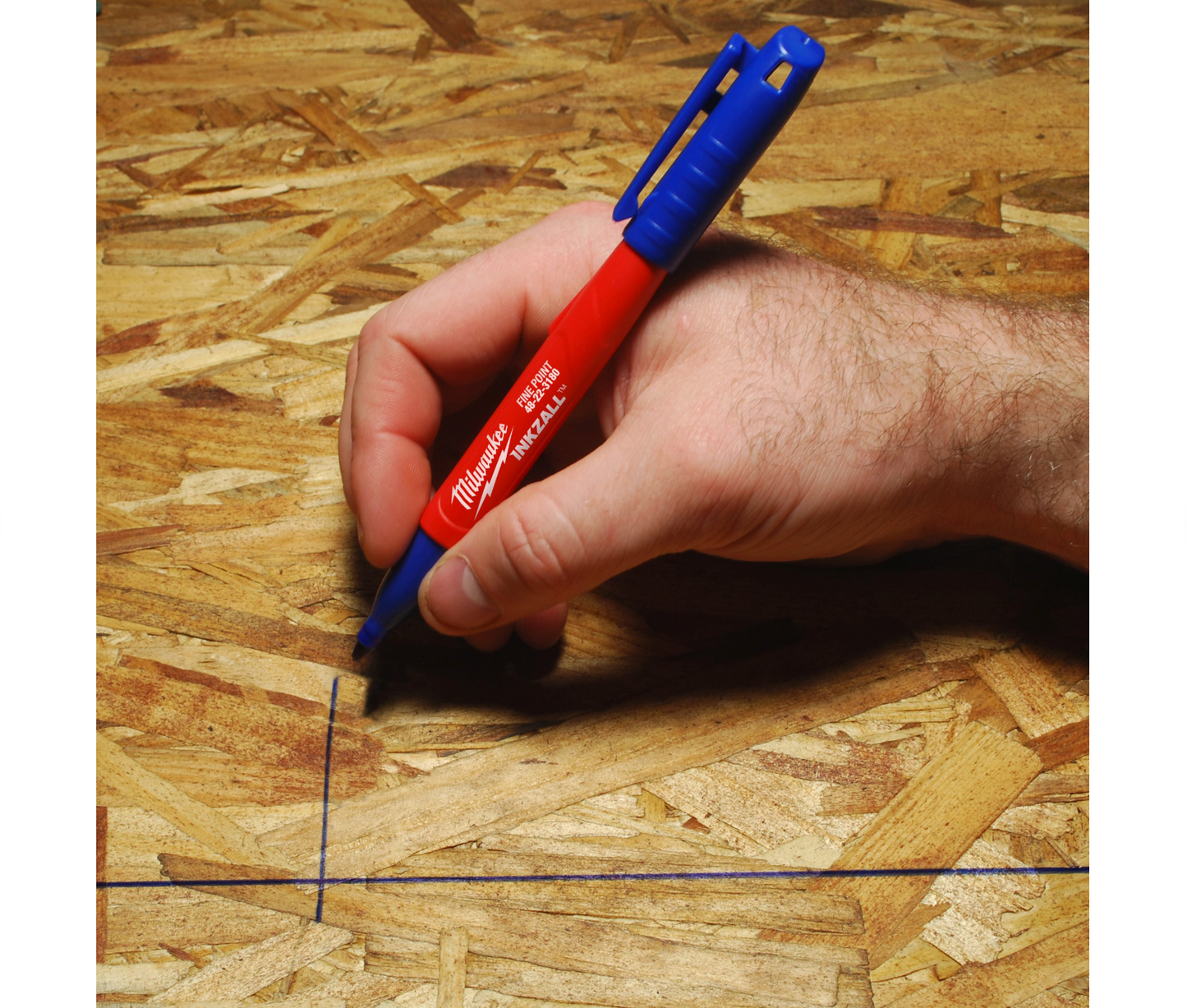 INKZALL Milwaukee Blue Marker mit feiner Spitze