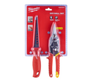 Kit para placa de yeso con tijera cortachapas y serrucho Milwaukee
