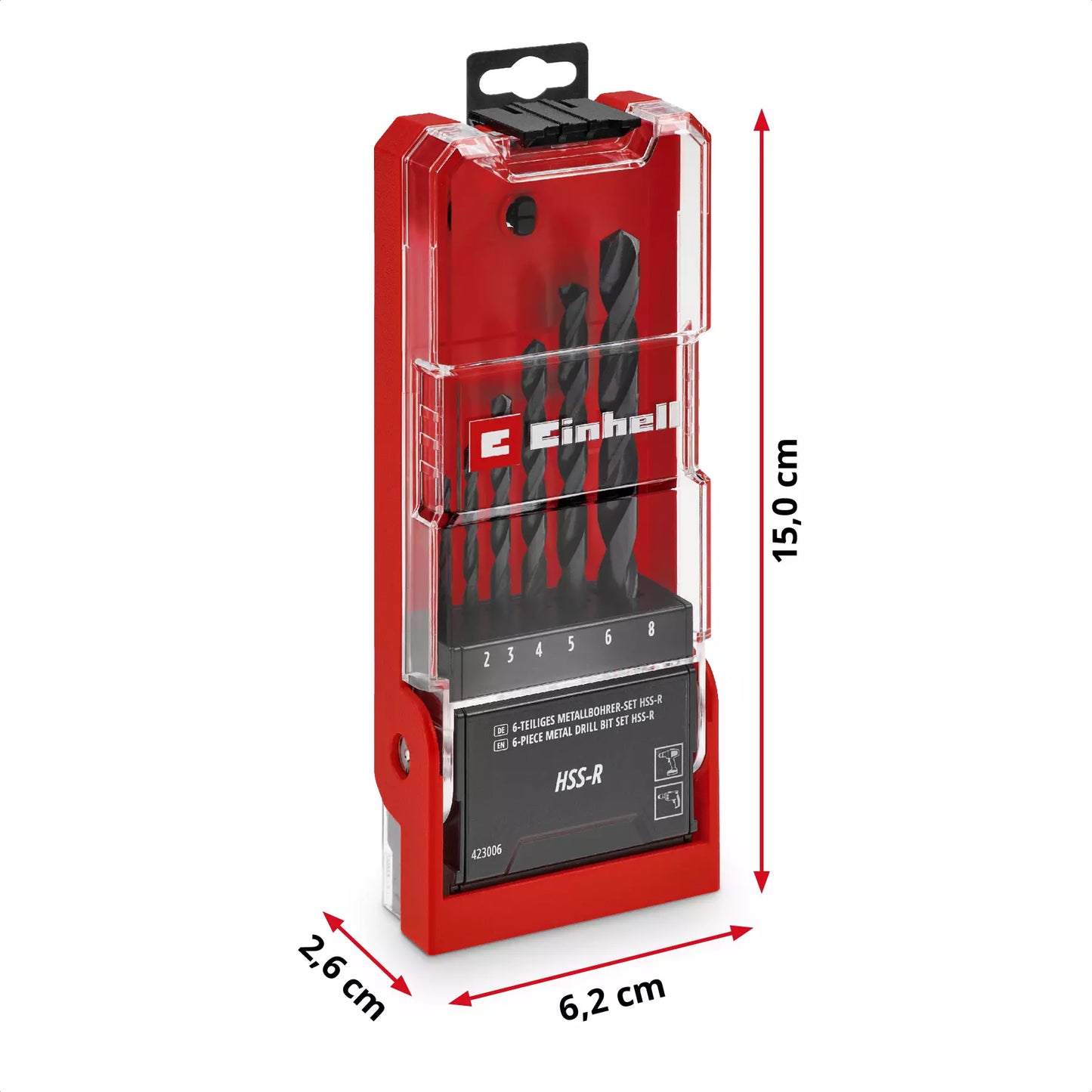 6er-Satz Einhell HSS-R LS Bohrer 49423006