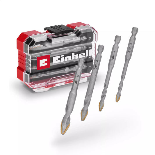 Einhell 4tlg. XS-CASE Porzellan-Fliesenbohrer-Set 49051404