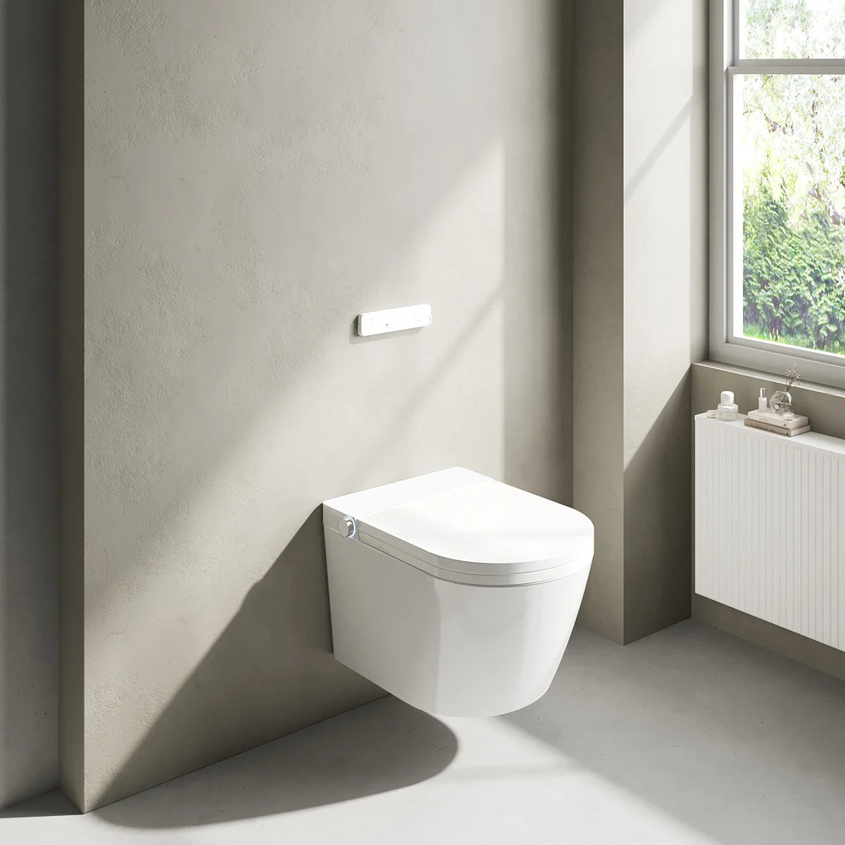 Japanische Toilette mit intelligenter Reinigung Mizubath Rada Wall-Hung Toilet White