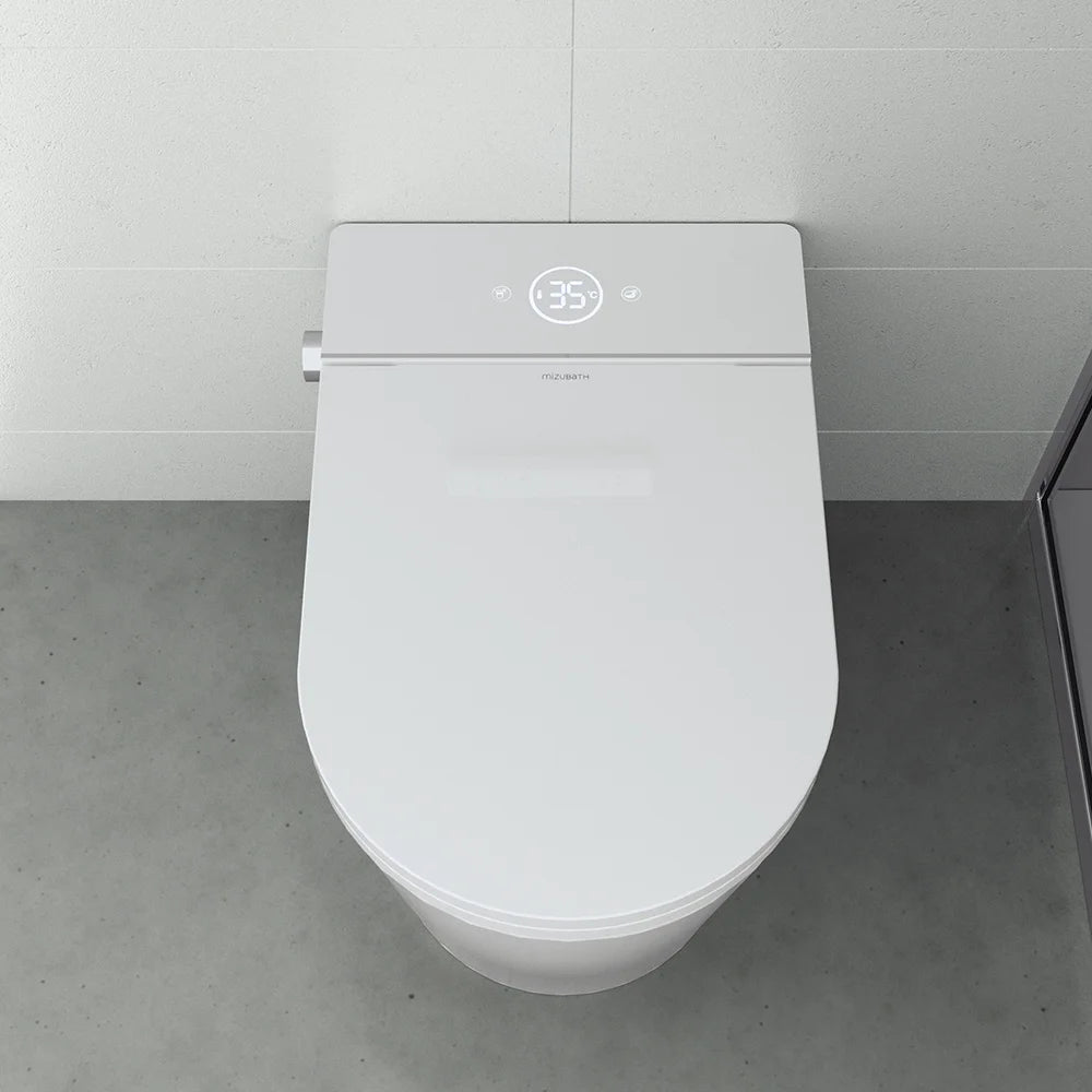 Japanische Toilette mit intelligenter Reinigung Mizubath Rada White Floor