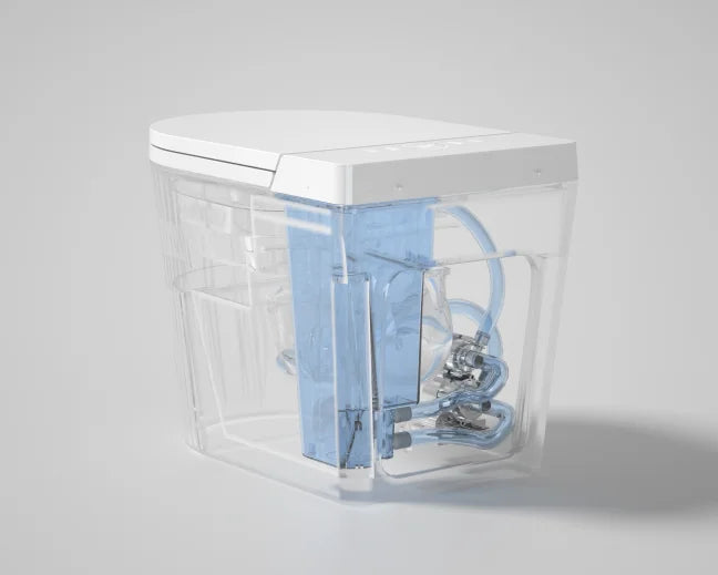 Japanische Toilette mit intelligenter Reinigung Mizubath Rada White Floor