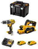 Dewalt DCD796 Hammerbohrer-Set + DCP580 Bürste + 2bat 2Ah + Ladegerät + TSTAK VI DCK280D2