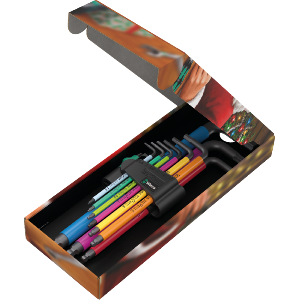Metrischer Inbusschlüsselsatz 950/9 Hex-Plus Multicolour Wera