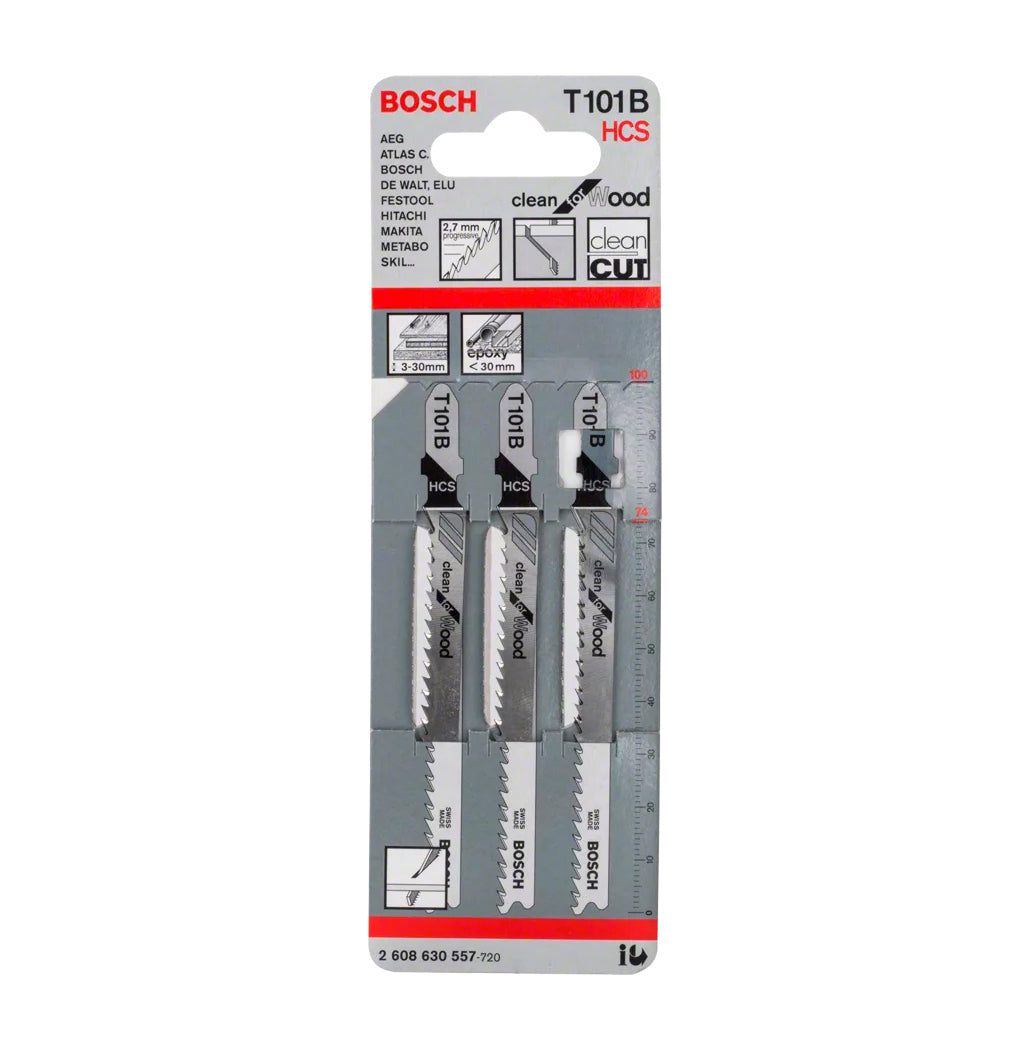 Stichsägeblatt 100 mm T 101 B 3 Einheiten Bosch