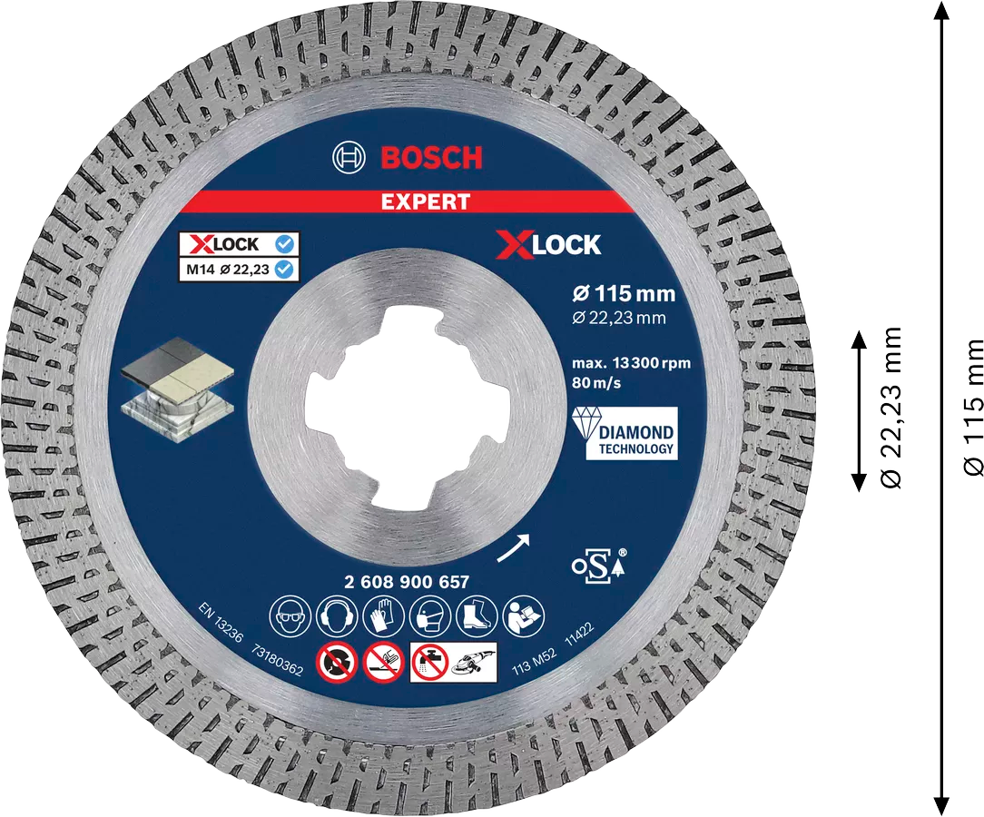 Diamantschleifscheibe 115mm Expert Hard Ceramic Bosch
