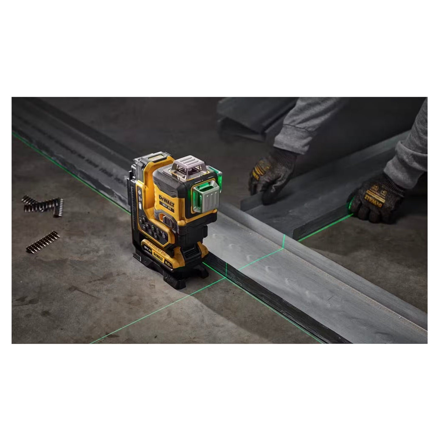 Selbstnivellierender Lasergrün mit Fernbedienung, 3 Linien, 360º XR 18 V + Akku 2 Ah + Ladegerät Dewalt DCLE34035D1