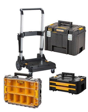 Tstak-Set 3 Aktentaschen + Dewalt-Wagen