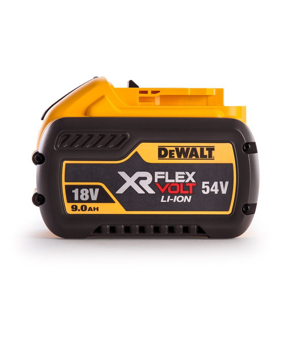 Kit mit 2 XR Flexvolt 54 V/18 V 9,0 Ah-Schienenbatterien und doppeltem XR Flexvolt DCB132X2 Dewalt-Ladegerät