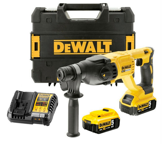 Leichter Hammer 18V SDS-Plus 2,6 J mit 2 5Ah Akkus und Dewalt DCH133P2 Koffer