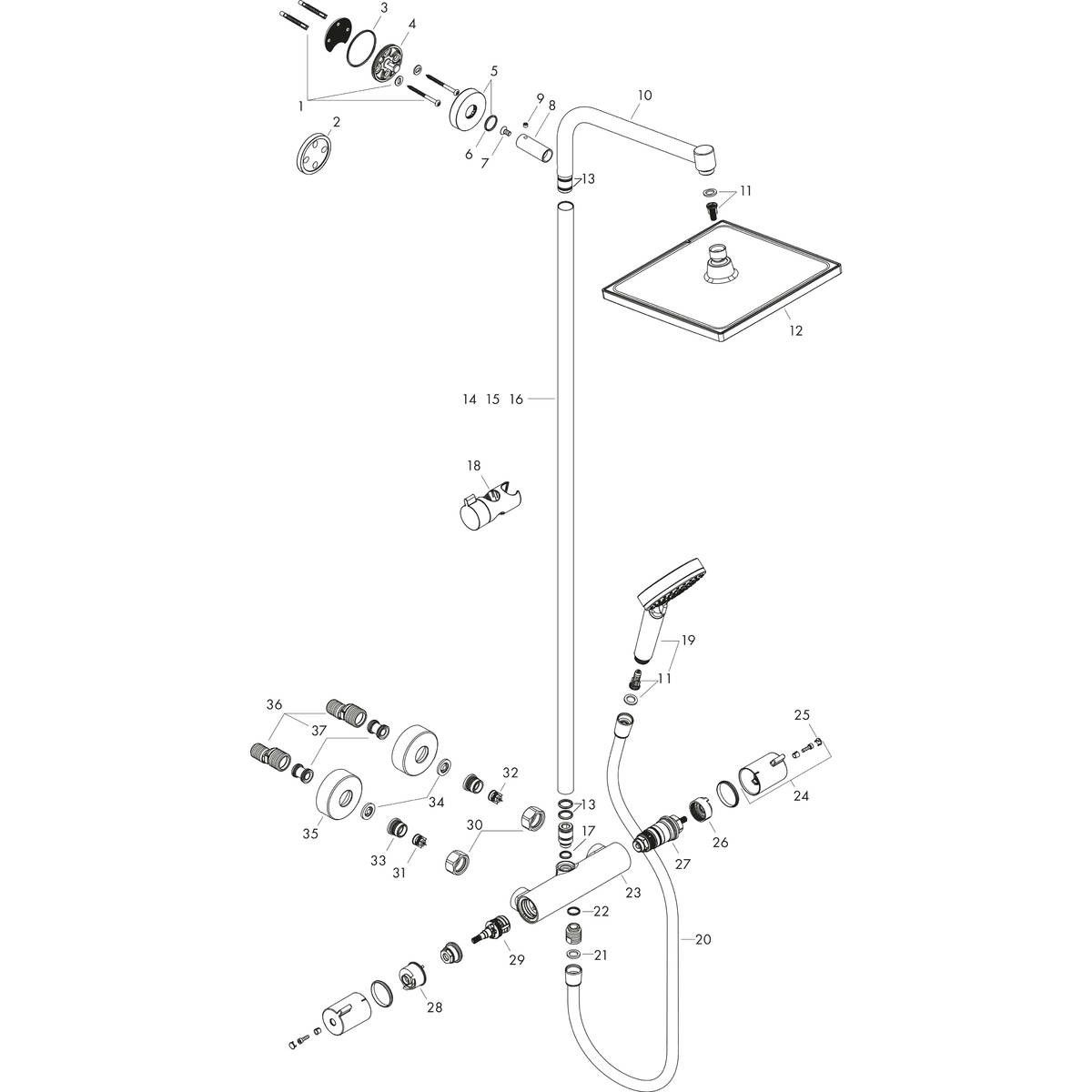 Showerpipe 240 1jet con termostato HANSGROHE - 5