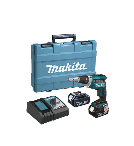 Makita 18V Gipskarton-Schraubendreher 2 x 4,0Ah Akkus und Tragekoffer DFS452RME