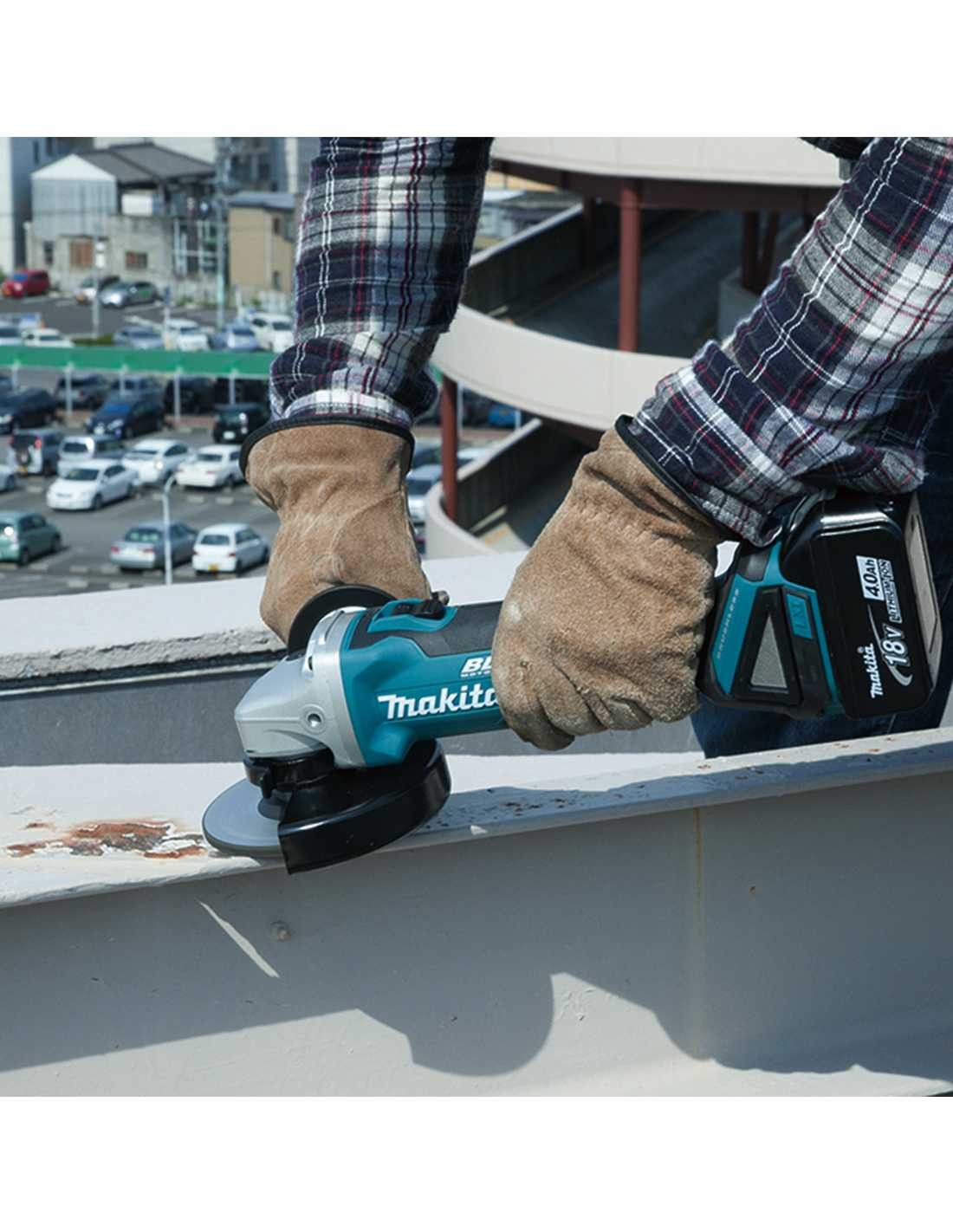 Kit Makita DHP482 Bohrhammer + DGA504 Mini-Schleifer + 2bat 5Ah + Ladegerät + DLX2504BL2 Tasche