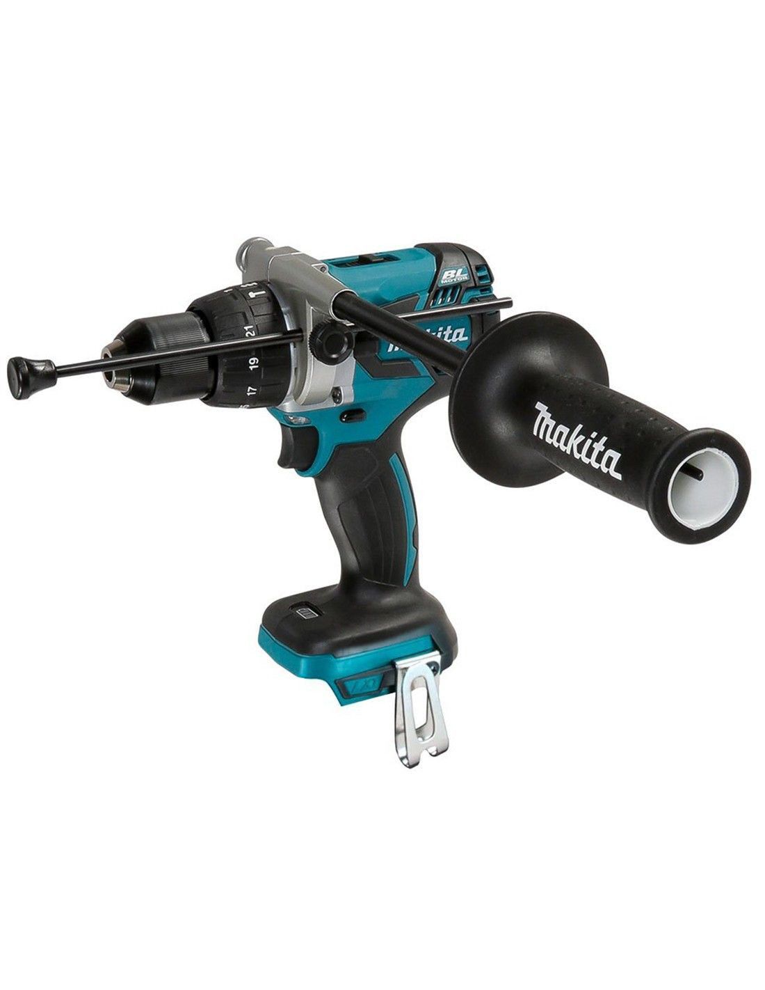 Makita DHP486 Hammerbohrer-Set + DJV182 Stichsäge + 2bat 5Ah + Ladegerät + DLX2481BL2 Tasche