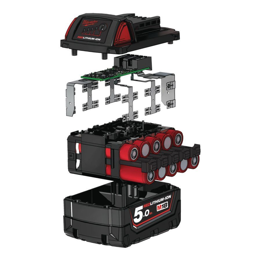 Kit baterías 5Ah y cargador Milwaukee M18 NRGCR-502