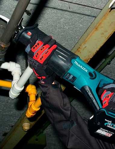 Kit Makita DHP486 Bohrhammer + DJR186 Säbelsäge + 2bat 5Ah + Ladegerät + LXT600 DLX2486BL2 Tasche