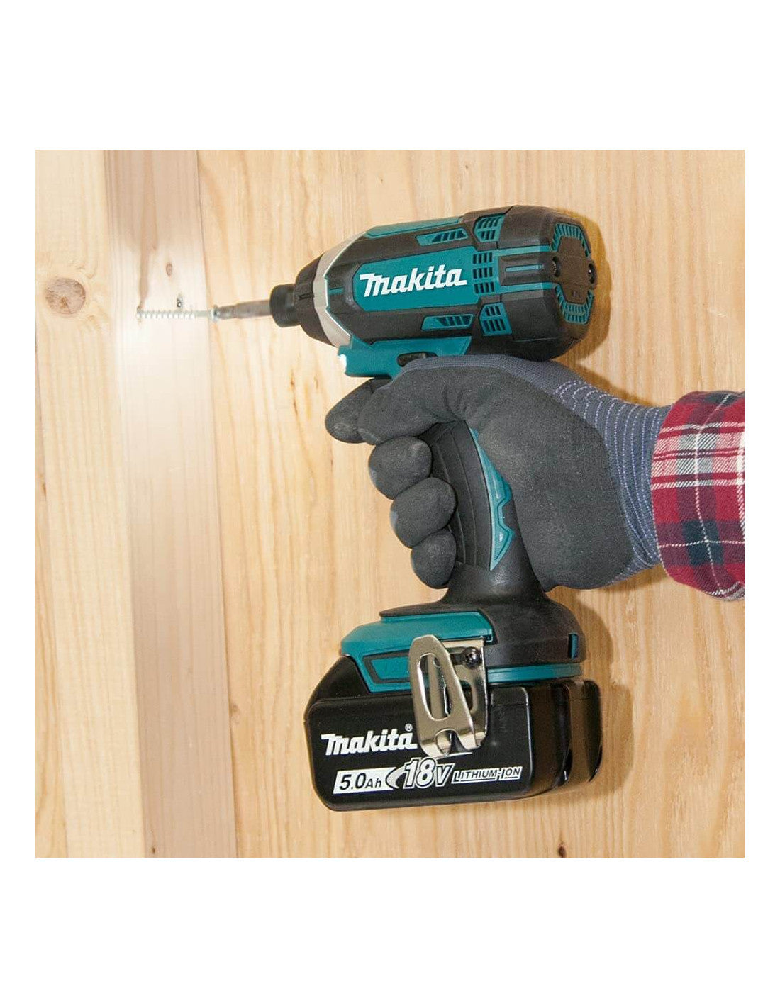 Makita-Set mit 9 Werkzeugen + 3 5,0-Ah-Akkus + Ladegerät + 2 Taschen DLX9243BL3