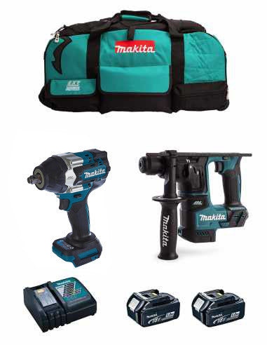 Makita Kit Schlagschrauber DTW700 + leichter Hammer DHR171 + 2bat 5Ah + Ladegerät + Tasche LXT600 DLX2771BL2