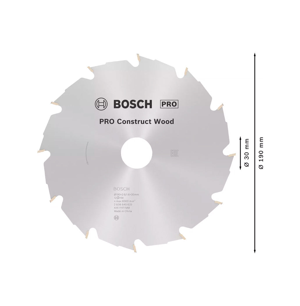 Bosch Pro Construct Wood 190 mm Kreissägeblatt