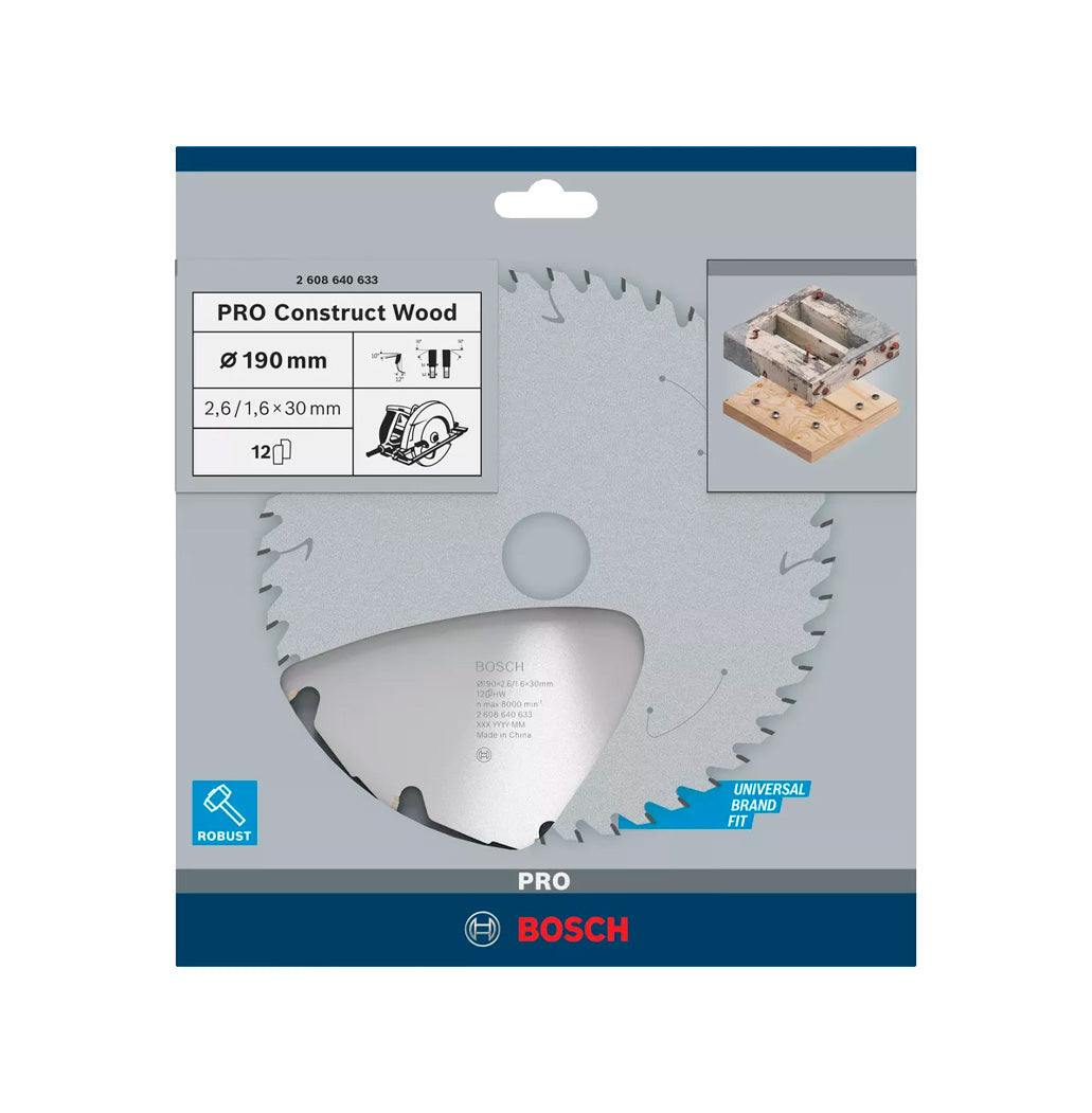 Bosch Pro Construct Wood 190 mm Kreissägeblatt