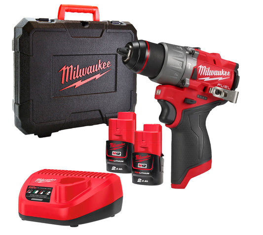 Hammerbohrer M12 Kraftstoff + 2bat 2Ah + Ladegerät + Tragetasche Milwaukee M12 FPD2-202X