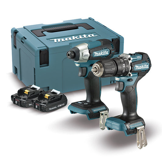 Combo 18V Taladro Combinado + Atornillador de impacto + 2bat 2Ah + Maletín Makita DLX2414AJ MAKITA - 1