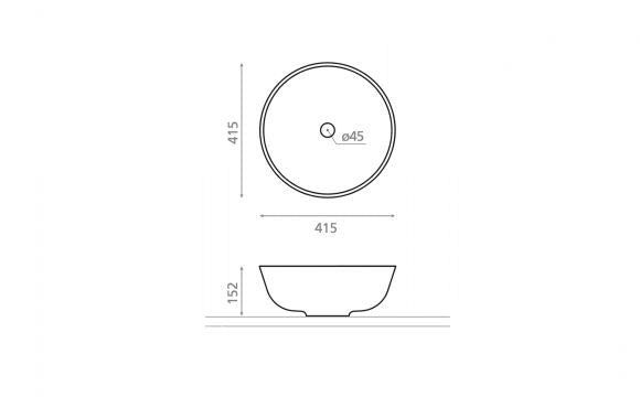 Lavabo sobre encimera Paraná Bathco 6044 BATHCO - 2