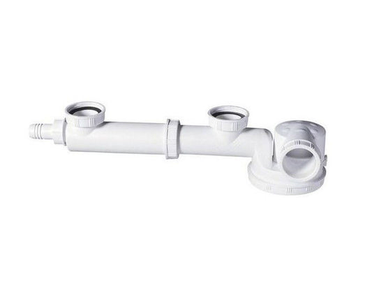 Platzsparender Siphon mit Steckdose TM200040 Wirquin