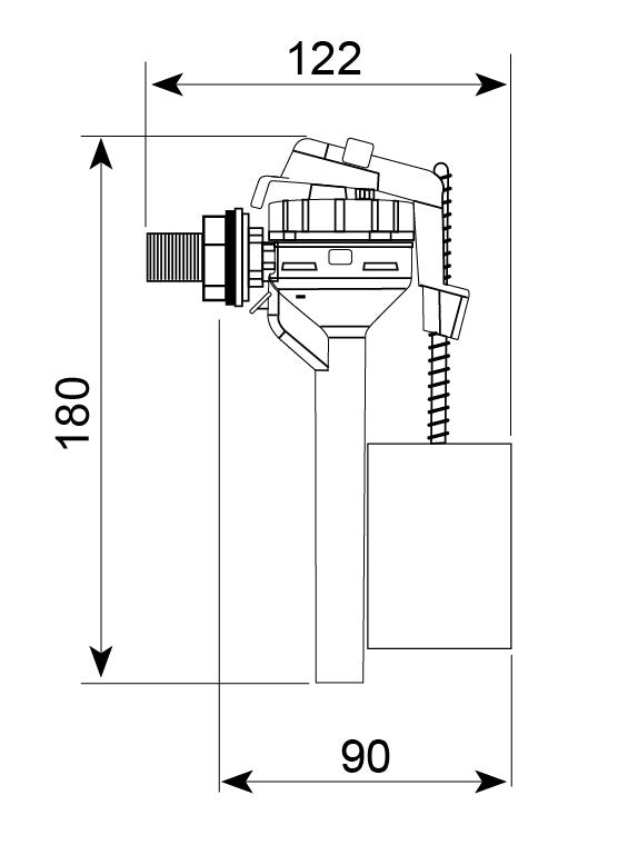 Grifo flotador ultracompacto TOPY Wirquin 10721842 WIRQUIN - 2