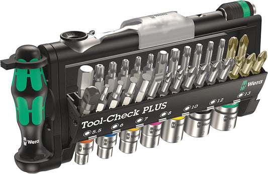 Ratschensatz mit Steckschlüsseln und Bits 39-teilig Tool-Check PLUS Wera 056490