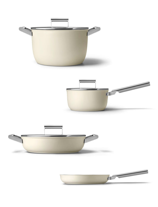 Smeg Mate Cream Küchengeschirr-Set, 4-teilig