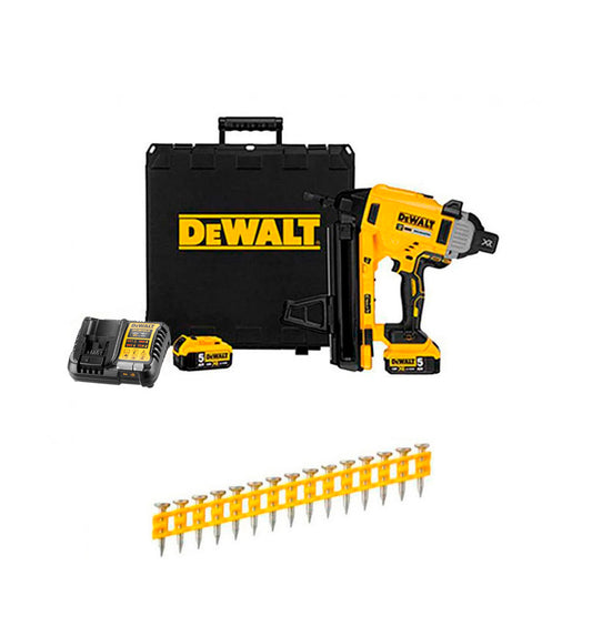 Dewalt 18V DCN890P2 batteriebetriebener Beton- und Stahlnagler-Kombi + 20.100 20-mm-Nägel