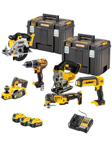 Power kit 5 herramientas Dewalt a batería 18V DCK523P3T