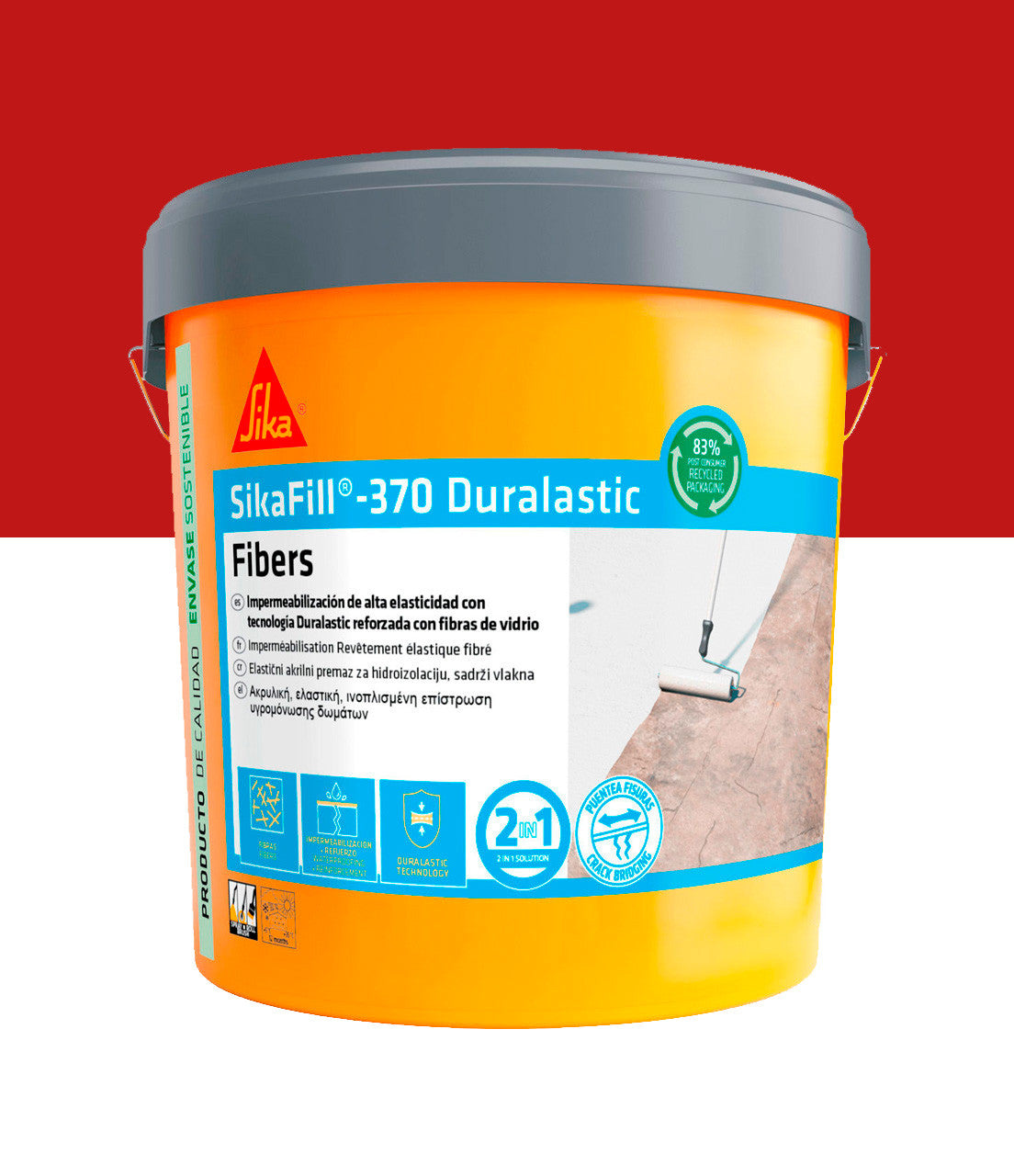 Bote Pintura Impermeable Sikafill-370 Fibras 5kg SIKA - 4