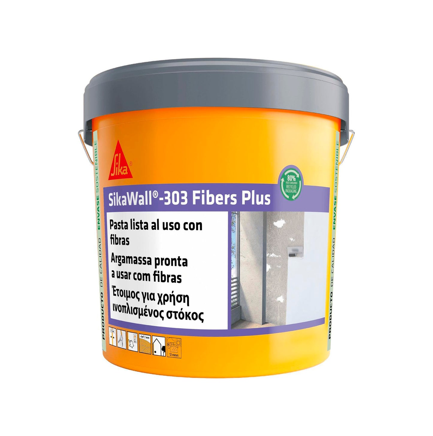 Gebrauchsfertige Paste mit Fasern SikaWall-303 Fiber Plus Sika
