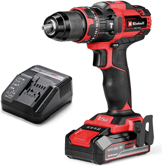 Einhell 18V Akku-Bohrhammer mit 2 Akkus 2,5Ah und Ladegerät TE-CD 18/44 Li-i