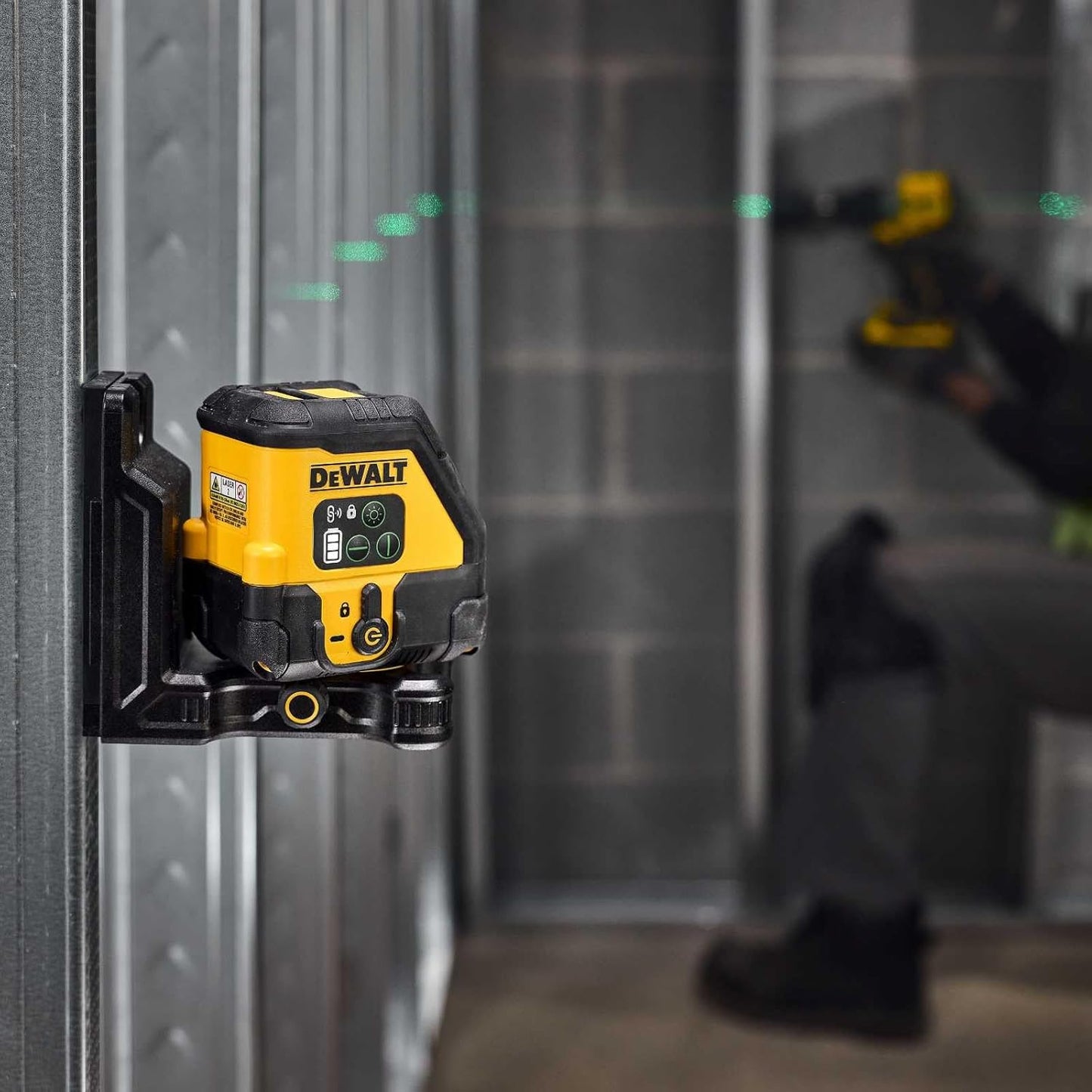 Selbstnivellierender Lasergrün USB-C mit 2 Kreuzlinien Dewalt DCLE14201GB