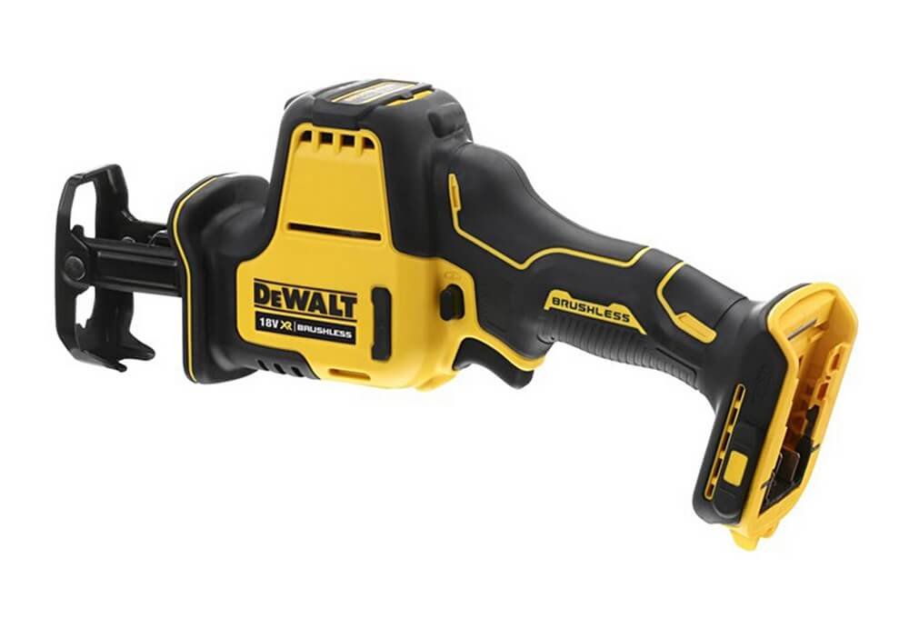 Mini-Bürstenlose Säbelsäge 18 V mit 2 2,0-Ah-Batterien und Dewalt DCS369D2-Koffer