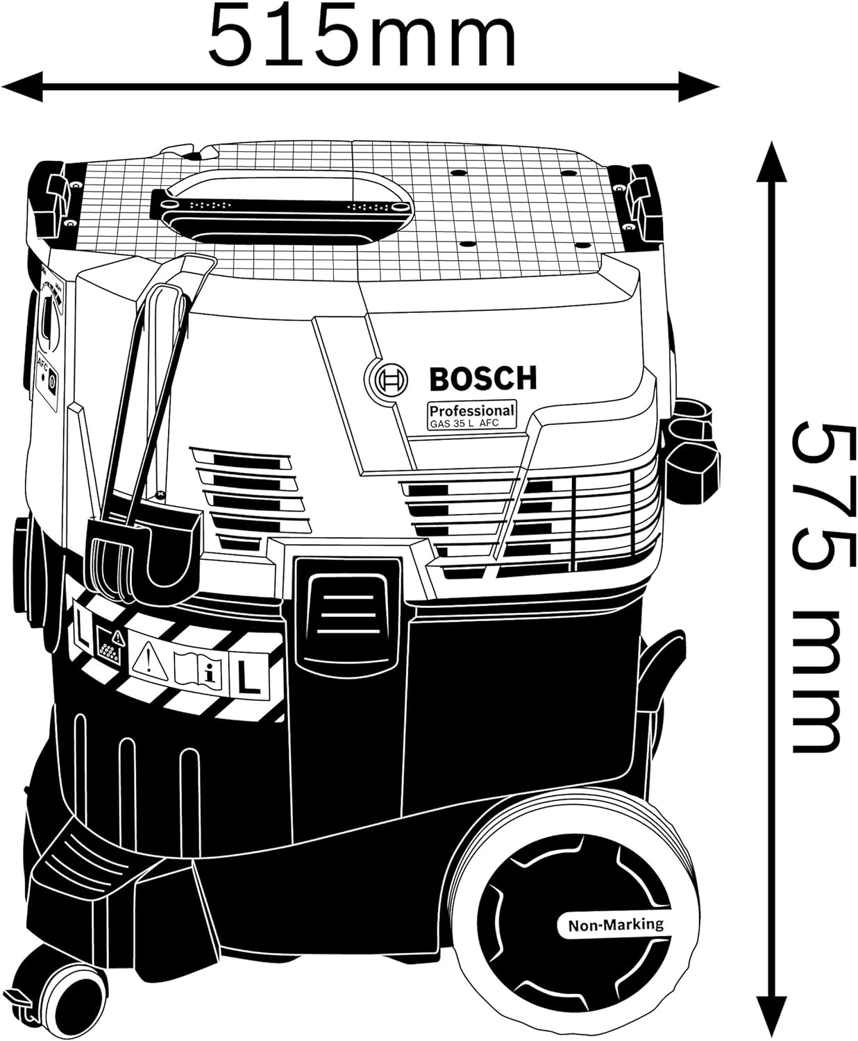 Bosch PRO GAS 35 L AFC Staubsauger mit Kabel