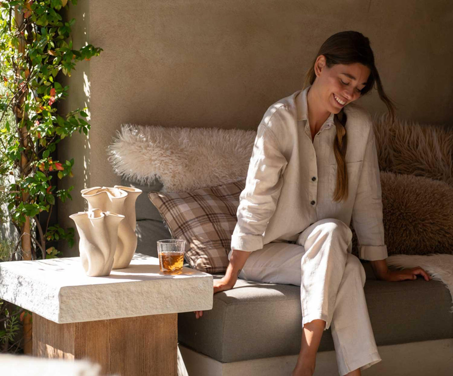 Keramikvase Flor 20 x 19,5 x 24 cm Andrea House